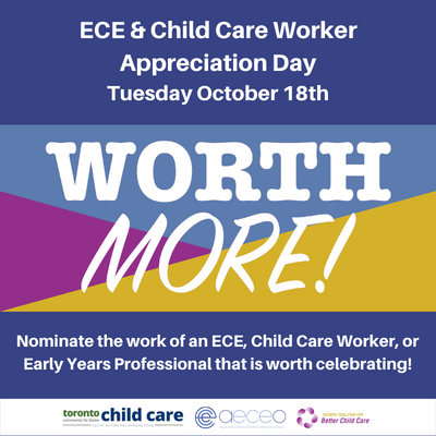 ECE and Child Care Worker Appreciation Day