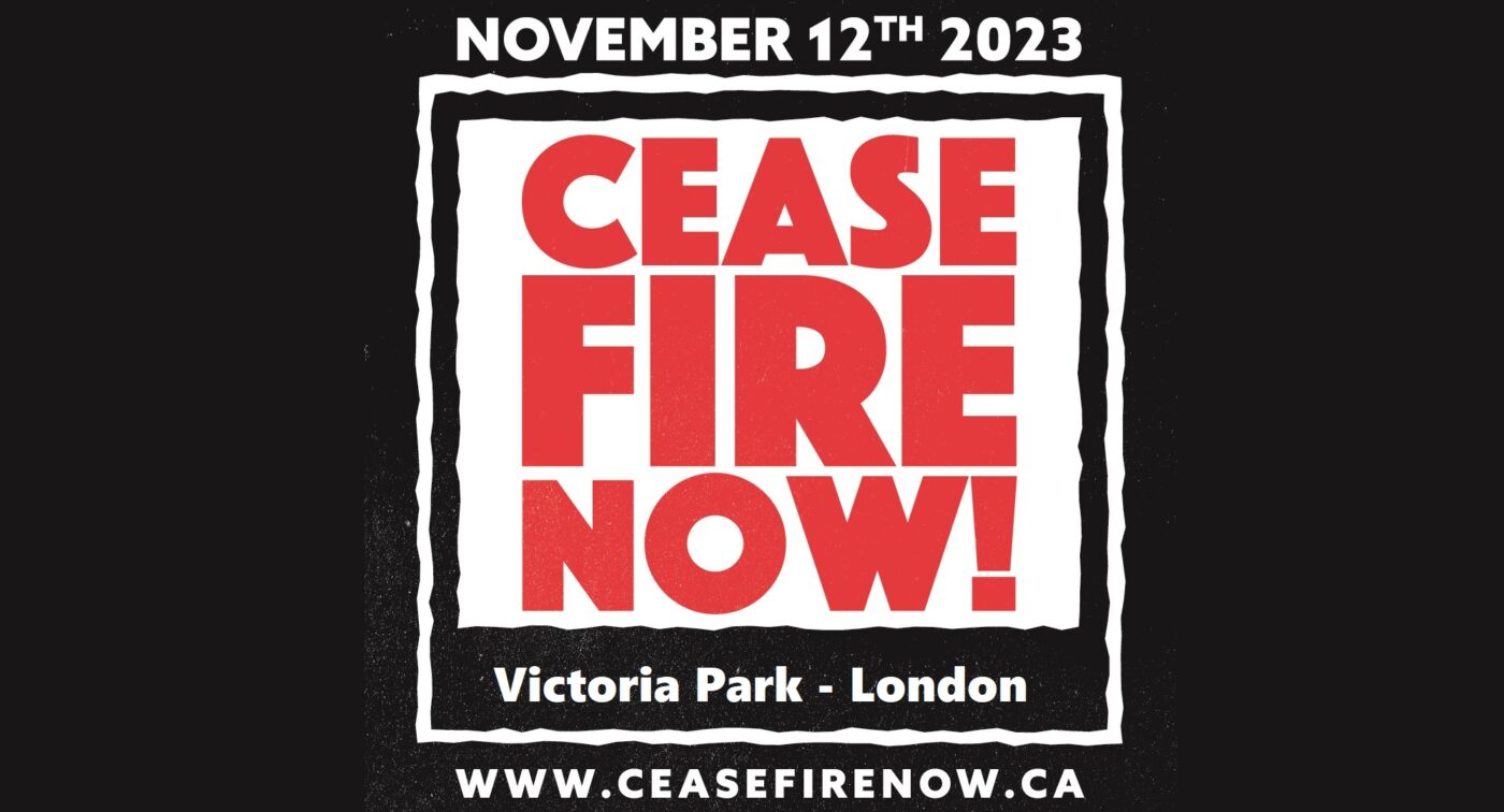Ceasefire Now! Victoria Park, London