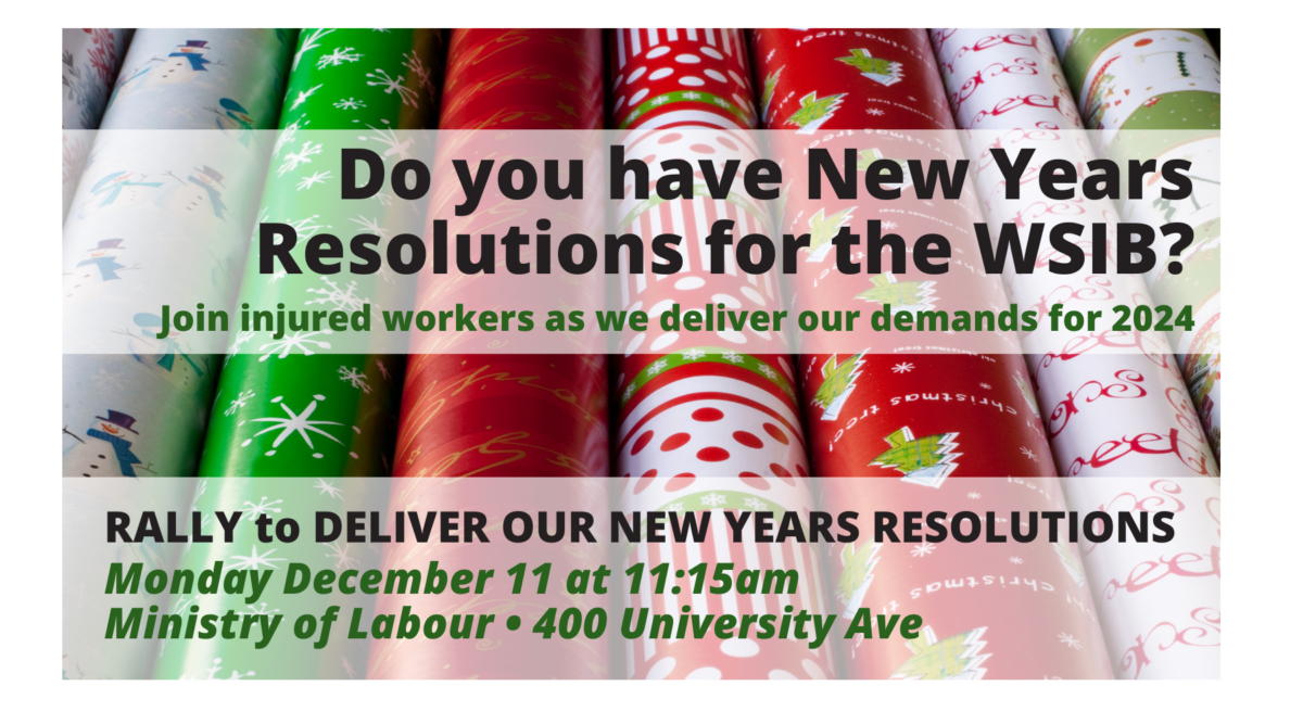 Do you have New Year's Resolutions for the WSIB?