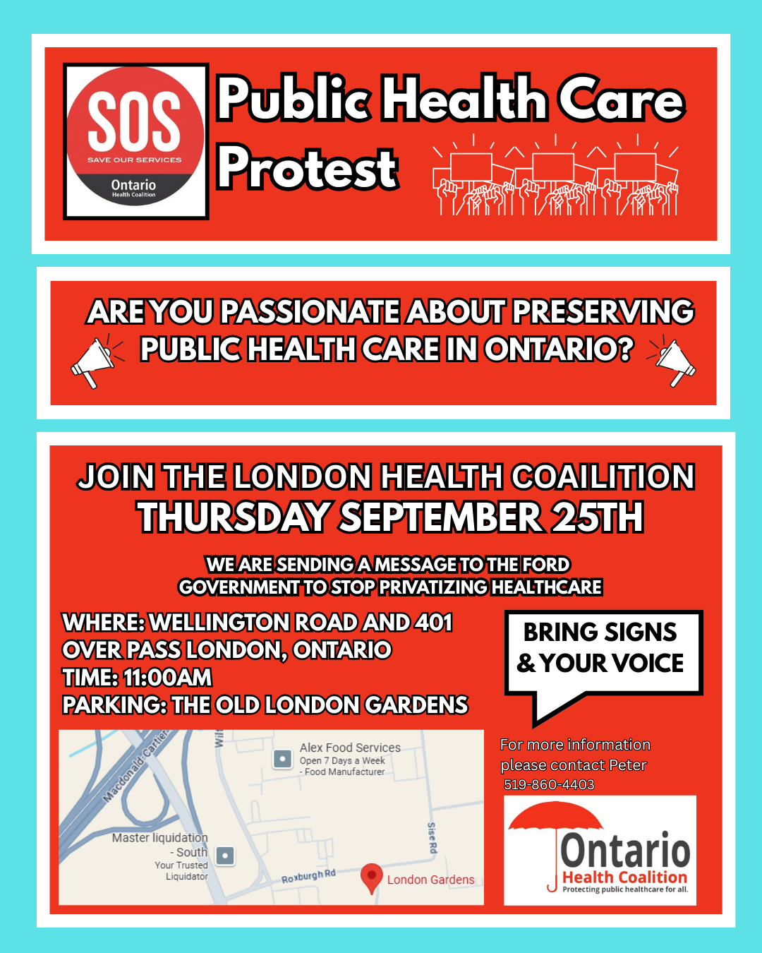 Public Health Care protest September 25